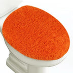 Microfiber Elongated Toilet Seat Cover 19.5"x 15" Machine Washable Solid Toilet by Baahrnom