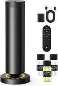 Waterless Diffuser with 90ML Essential Oils, Covers 1000 Sq Ft, Diffusers for Home Hotel, Adjustable Mist & Timer, Scent Diffuser Starter Kit with Night Light, Corded Electric,Black