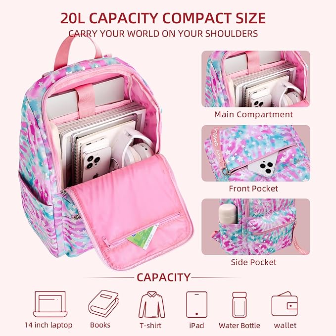 OMOUBOI 14 inch Travel Laptop Backpack - Image 7