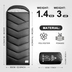 Sleeping Bags for Adults Cold Weather, Waterproof, Lightweight Camping Sleeping - Image 2