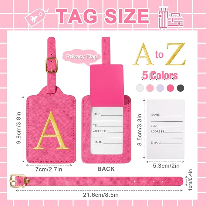 Personalized Initial Luggage Tags - Image 2