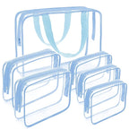 APREUTY Clear Makeup Bags, TSA Approved 6 Pcs Cosmetic Makeup Bags Set Clear PVC by WelcometoAPREUTY