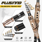 PLUSINNO Fishing Rod and Reel Combos Carbon Fiber Telescopic Fishing Pole - Image 4
