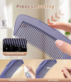 Dandruff Comb 2PC Upgraded Fine Tooth Scalp Detox Comb Lice for Women, Men & Kids Scalp Detoxing, Sweep & Massage Hair Brush Tool with Elegant Box for Hair Care Tool (Purple)