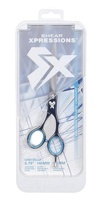 Cricket Shear Xpressions 5.75" Professional Hair Cutting Scissors - Barber Scissors, Japanese Stainless Steel, Comfort Silencer, Ideal for Stylists and Home Use, Greyzilla