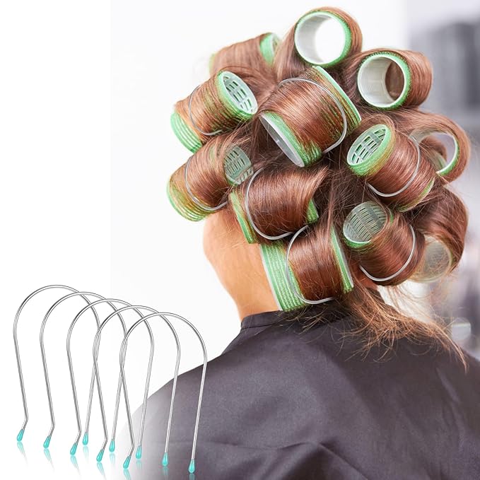 20pcs Hot Roller Pins, 1.75 Inch Electric Hot Roller Clips for Electric Rollers, Replacement Clips for Hot Rollers Securing Clip Styling Tools and Appliances Silver