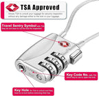 ZHEGE TSA Lock for Luggage 3 Digit Combination Cable Lock - Image 2