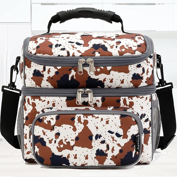 FlowFly Double Layer Cooler Insulated Lunch Bag Adult Lunch Box Large Tote Bag - Image 7