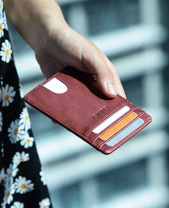 Buffway Mens Slim Wallet, Minimalist Thin Front Pocket Leather Credit Card - Image 7