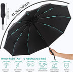 Folding Umbrella Anti-UV Compact Durable Folding Umbrella Auto Open Close - Image 5