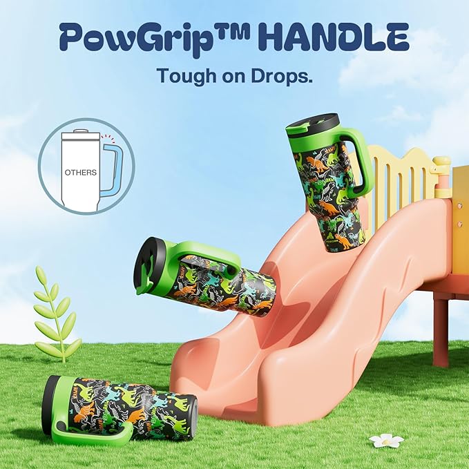 24 oz Kids Tumbler with Straw for Boys: Leakproof, Cold for 26 Hrs, Hot for 10 - Image 4