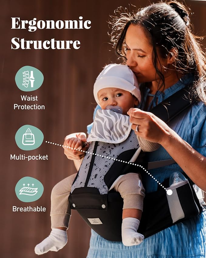 Baby Carrier, MOMTORY Safety-Certified 6-in-1 Baby Carrier Newborn to Toddler - Image 7