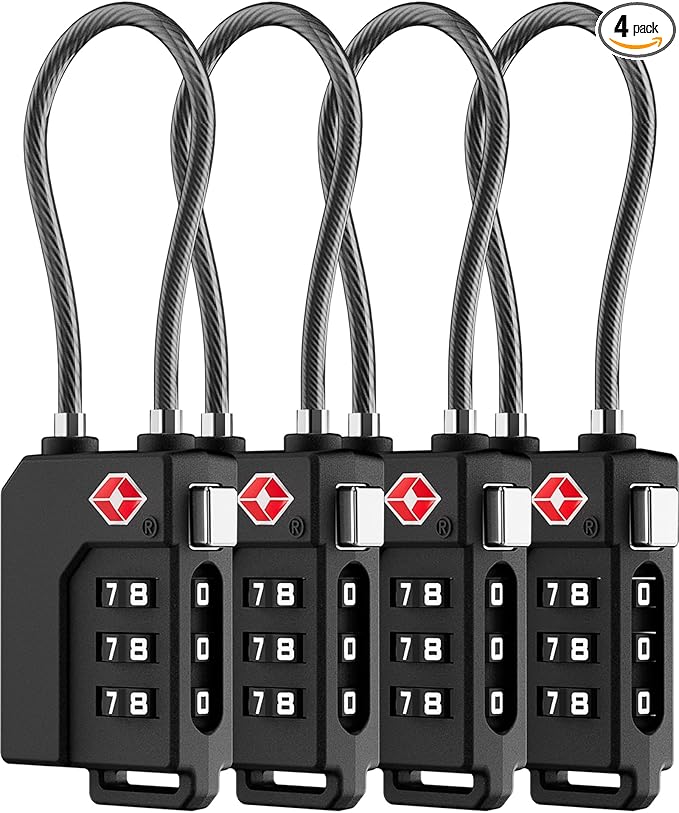 LUGGEX TSA Locks for Luggage, Suitcase Locks TSA Approved, Luggage Locks by LuggeXLUGGAGE