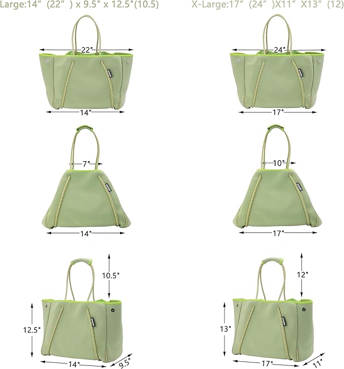 QOGiR Neoprene Multipurpose Beach Bag Tote - Image 3