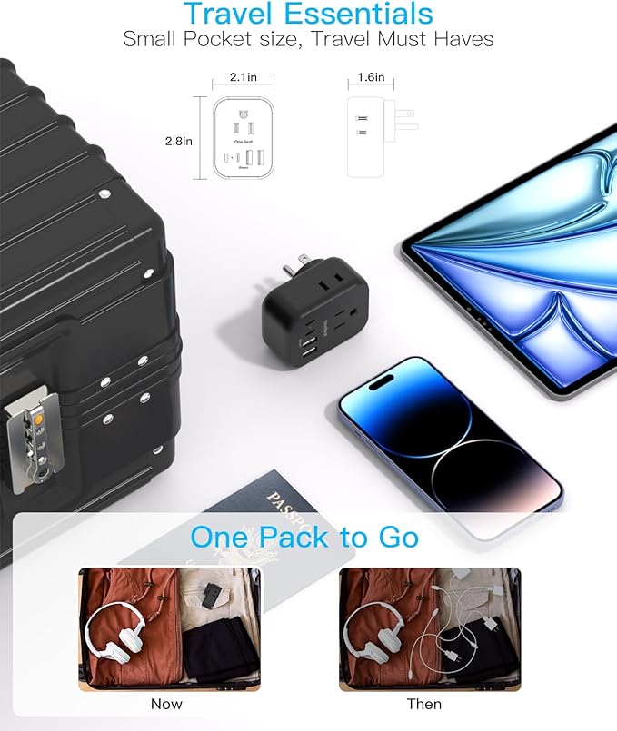 Travel Cruise Ship Essentials, Travel Plug Adapter - Image 4