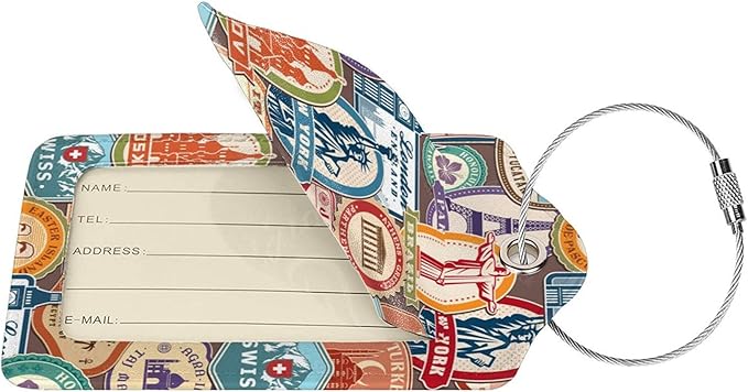 2 Pack Landmark Sticker Luggage Tags - Image 2