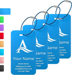 Personalized Luggage Tags, Custom Luggage Tags 4 Pack TSA Approved Double Sided by Unknown