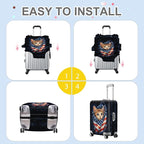ANNA QUEEN Cute Patriotic Cat Luggage Cover, American Flag Suitcase Protector - Image 6
