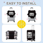 ANNA QUEEN Gothic Skull Luggage Cover, “See No Evil, Hear No Evil, Speak No - Image 5