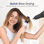 AIMIKE Nano Ionic Tech Ceramic Brush for Blow Drying, Styling and Volume Boost - Natural Wood One-Piece Design, 1.7 Inch/43mm