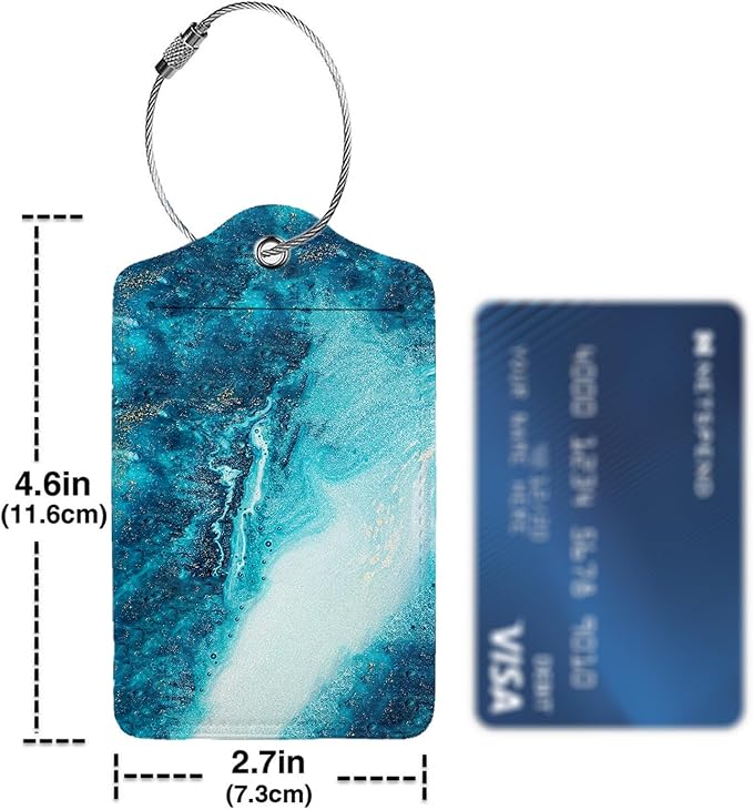 Abstract Ocean Texture Luggage Tags - Image 4