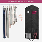 54" Garment Bags for Travel, 2 Pack Dress Bag for Hanging Clothes Storage - Image 3