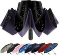 Compact Inverted Travel Umbrella, Automatic Open Close, 9-Rib 46 Inch Windproof by ZDSSM