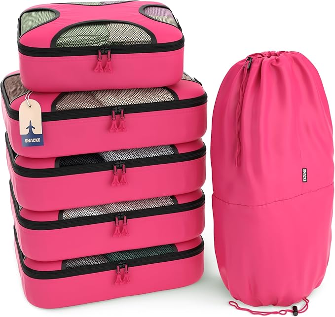 Shacke 6 Set Packing Cubes for Travel by Shacke