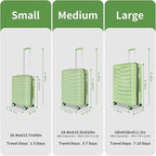 Lightweight Luggage with Spinner Wheels & YKK Zipper, 3-Piece Travel Suitcase - Image 2