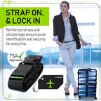 Untethered Ultimate Travel Set: 4 Premium Luggage Straps and 4 Silicone Tags - Image 2