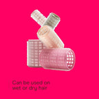 Conair Heatless Curls Hair Roller - 31 Count, Assorted sizes & Colors - Pink, Gray & Purple - Overnight Curl Rollers w/storage case