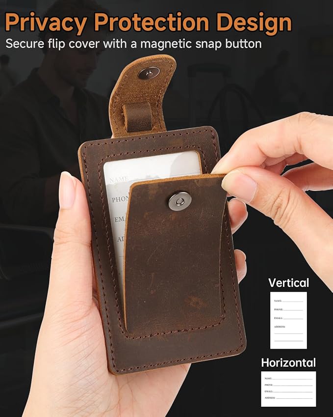 Premium Genuine Leather Luggage Tags - Image 5