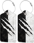 Black Against White Pattern Luggage Tags by OUZPGAQ