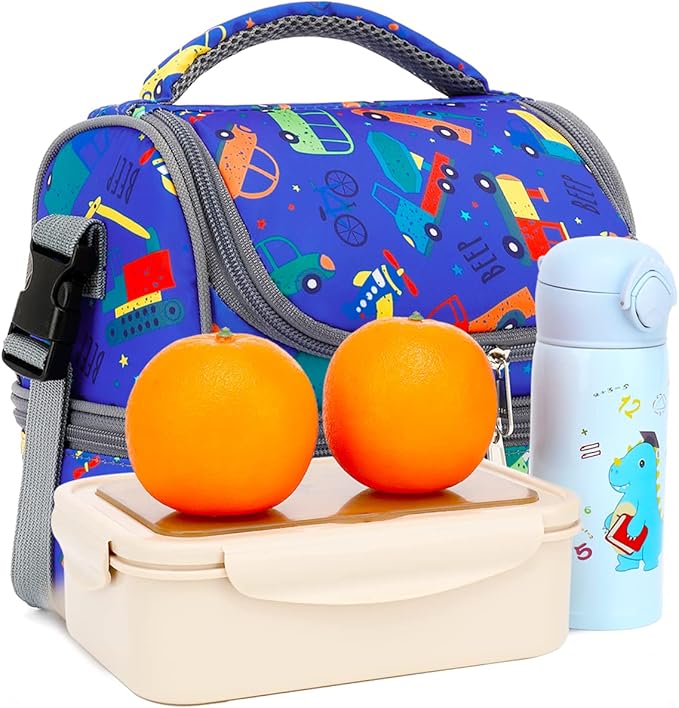 FlowFly Kids Double Decker Cooler Insulated Lunch Bag Large Tote - Image 8