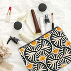 Boho Cosmetic Bag Sunset Leaf Aesthetic Zipper Makeup Pouch Small Makeup Bag (1Pcs)