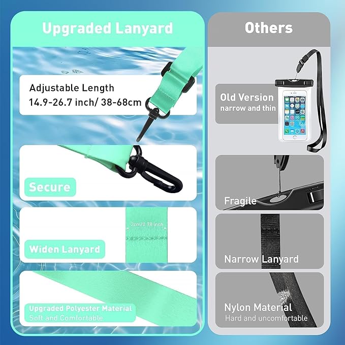 Marine IP68 Waterproof Phone Pouch, Floating Waterproof Phone Dry Bag Compatible - Image 3