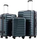 COOLIFE Expandable Suitcase PC ABS TSA Luggage 3 Piece Set Lock Spinner Carry on by COOLIFE