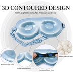ZIMASILK Adjustable 22 Momme 100% Pure Mulberry Silk Sleep Mask, 3D Contoured - Image 2