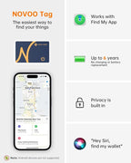 NOVOO SmartCard Air Locator Tag, iOS Only Bluetooth Tracker - Image 8