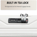 24 Inch Top Opening Checked Travel Luggage Expandable - Image 7