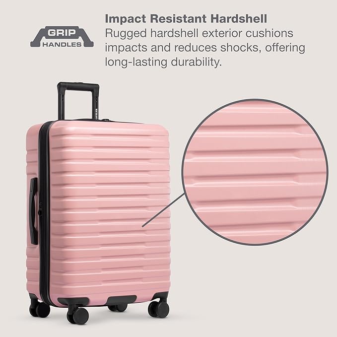 U.S. Traveler Boren Polycarbonate Hardside Rugged Travel Suitcase Luggage - Image 4