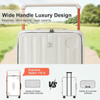 Hanke Multifunctional 26 Inch Checked Luggage Hard Shell Suitcases - Image 6