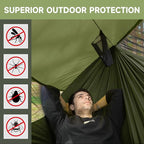Camping Hammock with Mosquito Net and Sunshade, Backpacking Hammock with Ridge - Image 5
