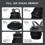 HYDAWAY 17oz Collapsible Water Bottle - Image 4