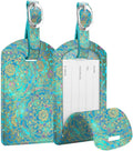 FINTIE 2 Pack Luggage Tags, Leather Name ID Labels by Fintie