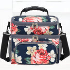 FlowFly Double Layer Cooler Insulated Lunch Bag Adult Lunch Box Large Tote Bag - Image 9