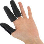 Jatai Heat Shield Professional High Heat Resistant Finger Protection Guards for Curling and Flat Irons, Wands, Blow Dryers - 3pc (Small/Medium, Black)