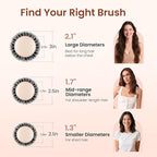 AIMIKE Round Brush for Blow out, Rose Luxe Round Hair Brush Ionic & Nano Thermal Ceramic Tech, for Blow Drying & Styling Volumizing Long Hair, with 4 Clips (Barrel 2.1", Bristle 3")