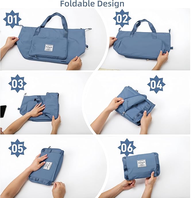 Large Capacity Foldable Travel Bag, Expandable lightweight Carry on Bag - Image 6