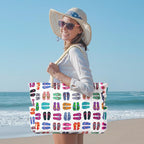Becokan Beach Bags for Women Large Waterproof Beach Tote Bag Zipper Beach Bags - Image 7